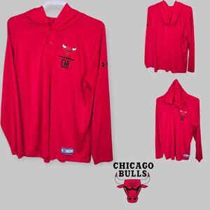 Under Armour Heatgear Combine  UA NBA Nolvelty Core Hoody Chicago Bulls Mens L